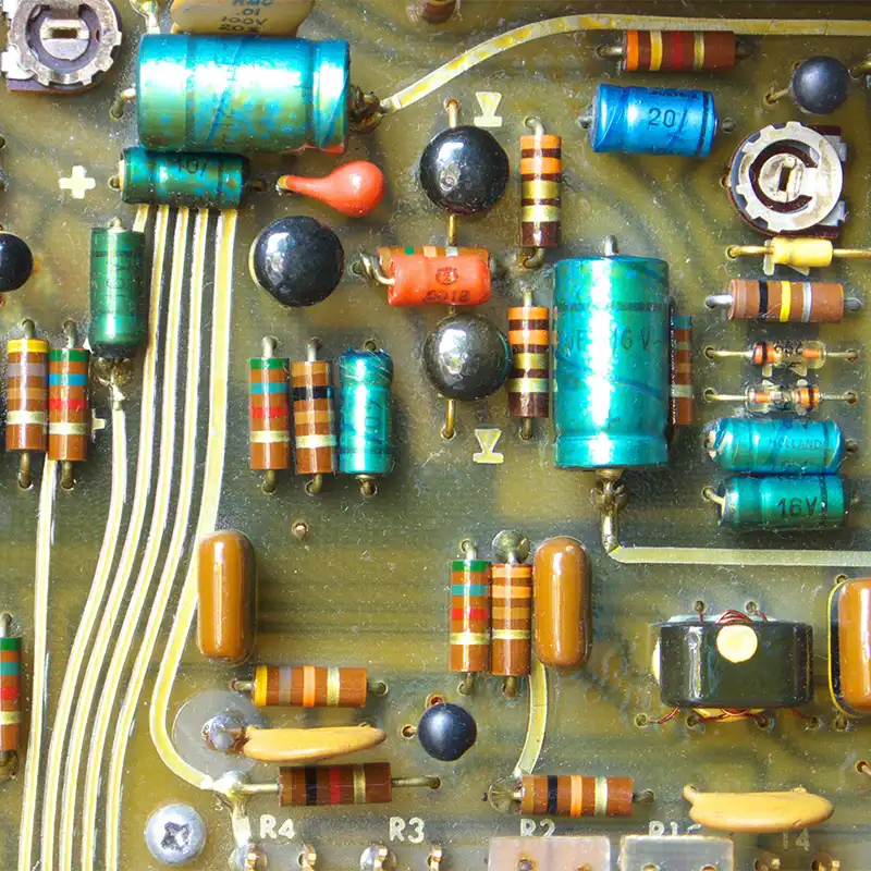 circuit board with components